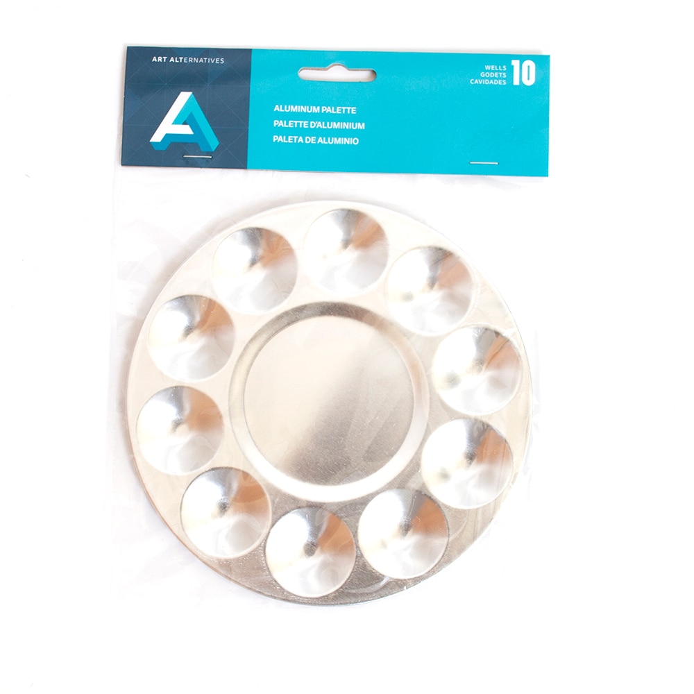 Art Alternatives, Aluminum, Round, 10 Well, Palette, 7.5"